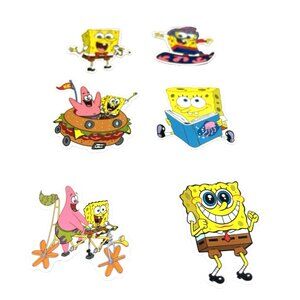 SpongeBob SquarePants 6pc Cartoon Vinyl Stickers For Kids Water Bottle Laptop